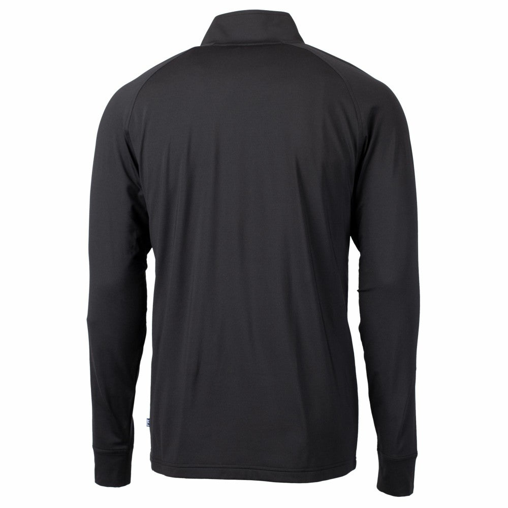 Cincinnati Reds Cutter & Buck Big & Tall Adapt Eco Knit Stretch Recycled Quarter-Zip Pullover Top - Black Pullover