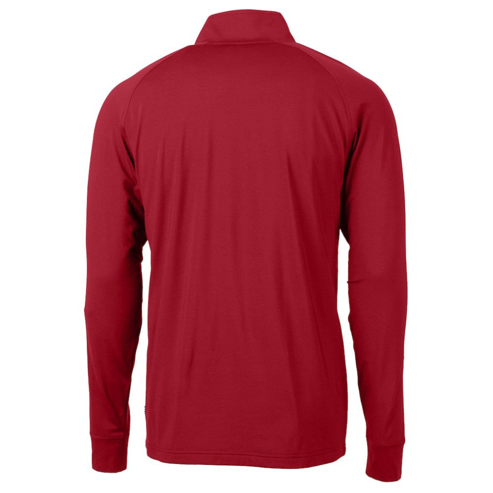 Detroit Tigers Cutter & Buck Patriotic Logo Adapt Eco Knit Stretch Recycled Quarter-Zip Pullover Top - Red Pullover