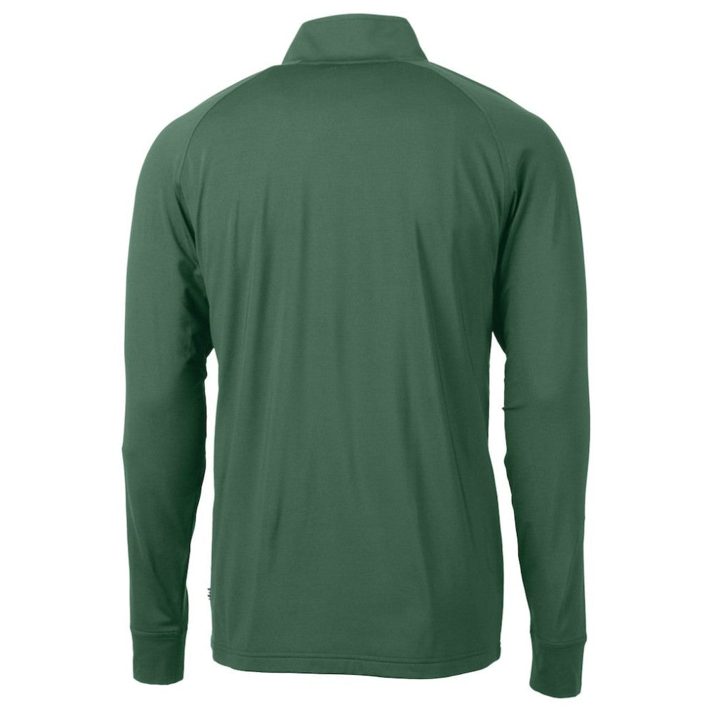 Athletics Cutter & Buck Stomper Adapt Eco Knit Stretch Recycled Quarter-Zip Pullover Top - Hunter Green Pullover