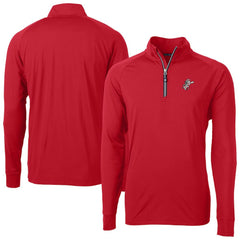 Cincinnati Reds Cutter & Buck Patriotic Logo Adapt Eco Knit Stretch Recycled Quarter-Zip Pullover Top - Red Pullover