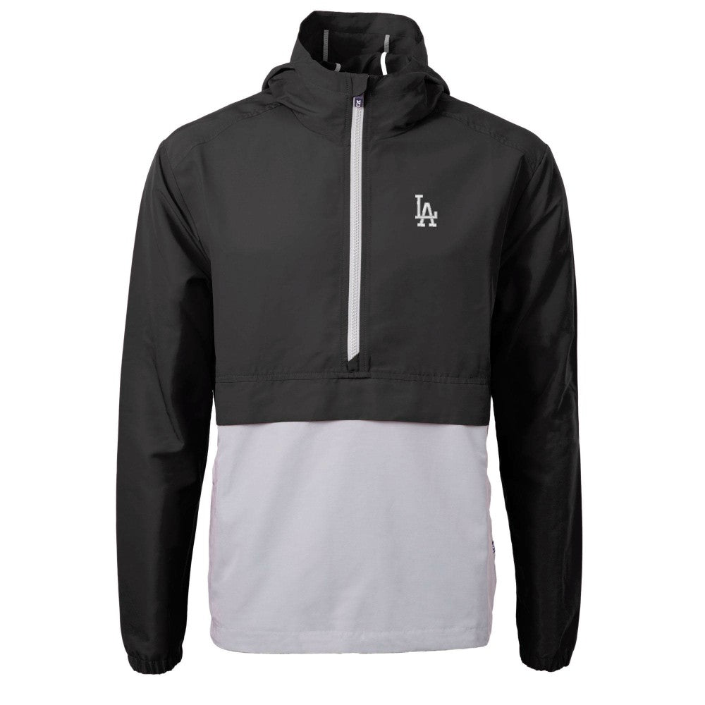 Los Angeles Dodgers Cutter & Buck Charter Eco Recycled Half-Zip Anorak Jacket - Black Jackets
