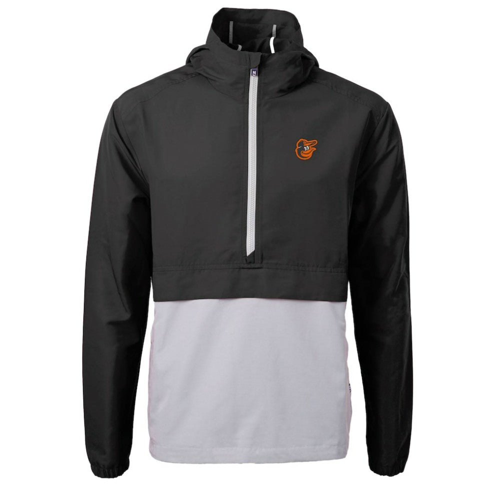 Baltimore Orioles Cutter & Buck Charter Eco Recycled Half-Zip Anorak Jacket - Black Jackets
