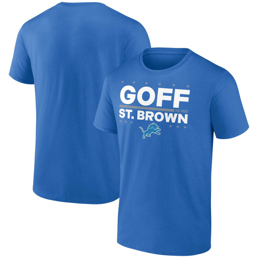 Jared Goff & Amon-Ra St. Brown Detroit Lions Election Players T-Shirt Blue