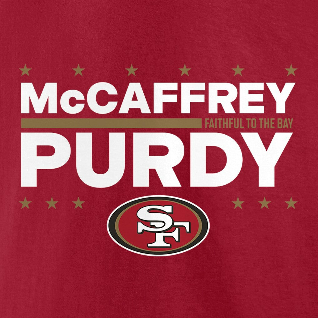 Christian McCaffrey & Brock Purdy San Francisco 49ers Election Players T-Shirt Scarlet