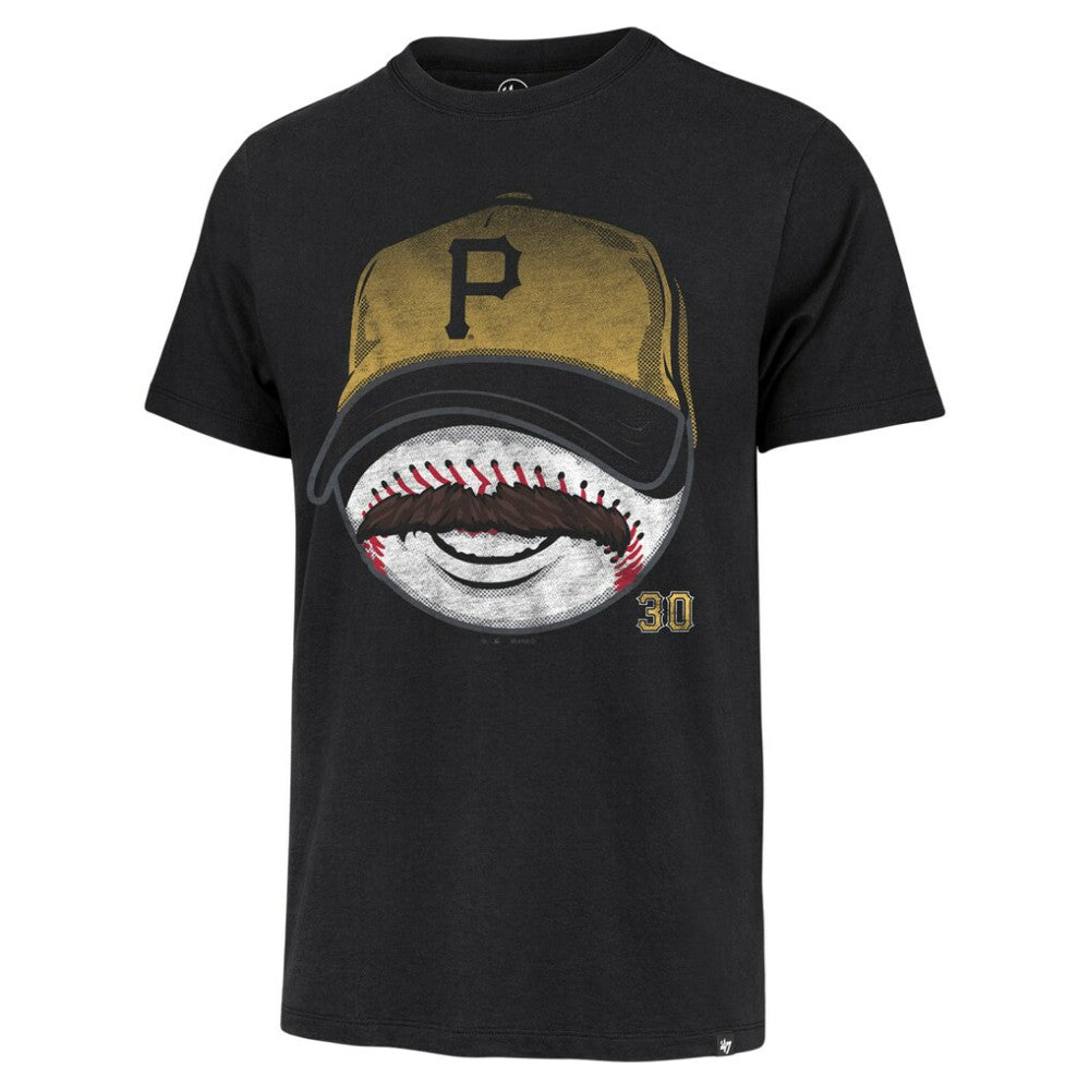 Paul Skenes Pittsburgh Pirates '47 Mustache Franklin T-Shirt - Black T-shirts