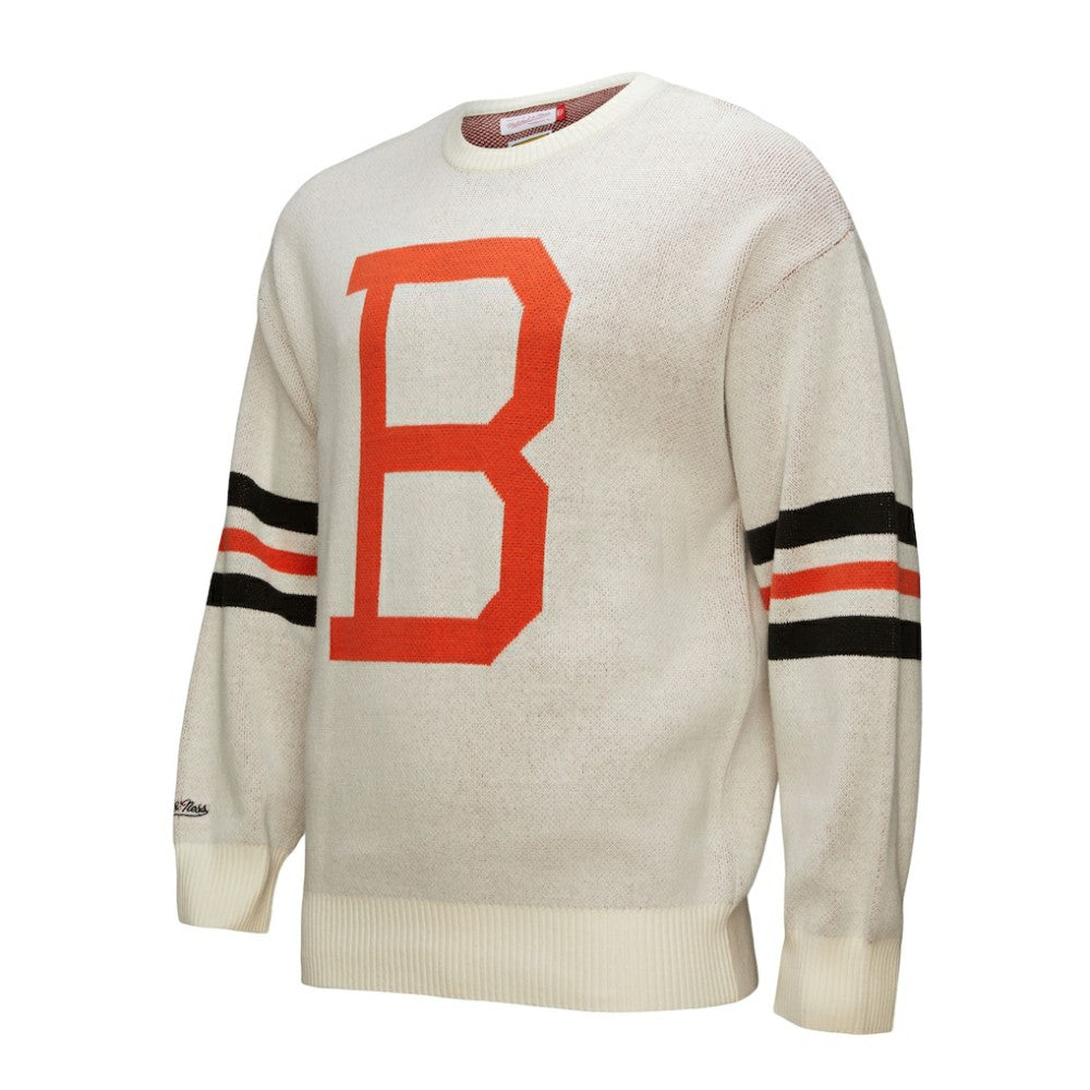 Baltimore Orioles Mitchell & Ness Retro Pullover Sweater - Cream Pullover