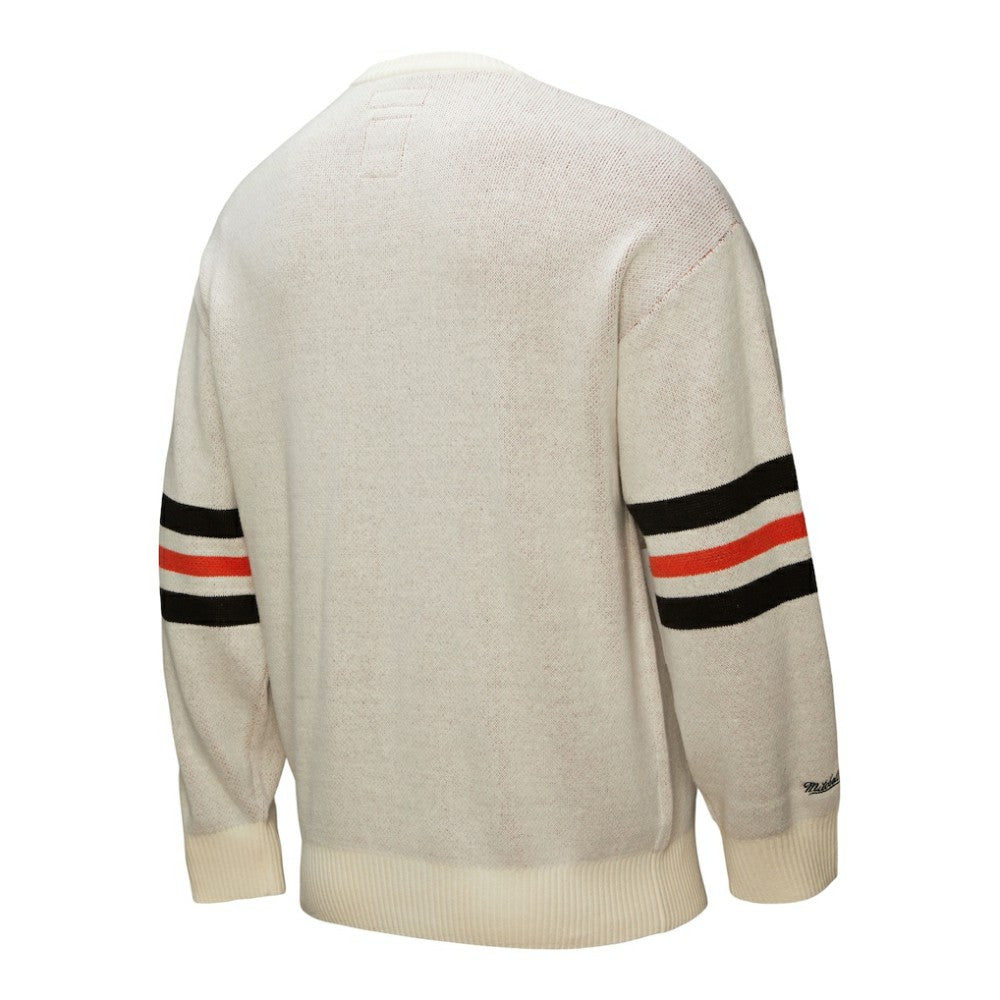 Baltimore Orioles Mitchell & Ness Retro Pullover Sweater - Cream Pullover