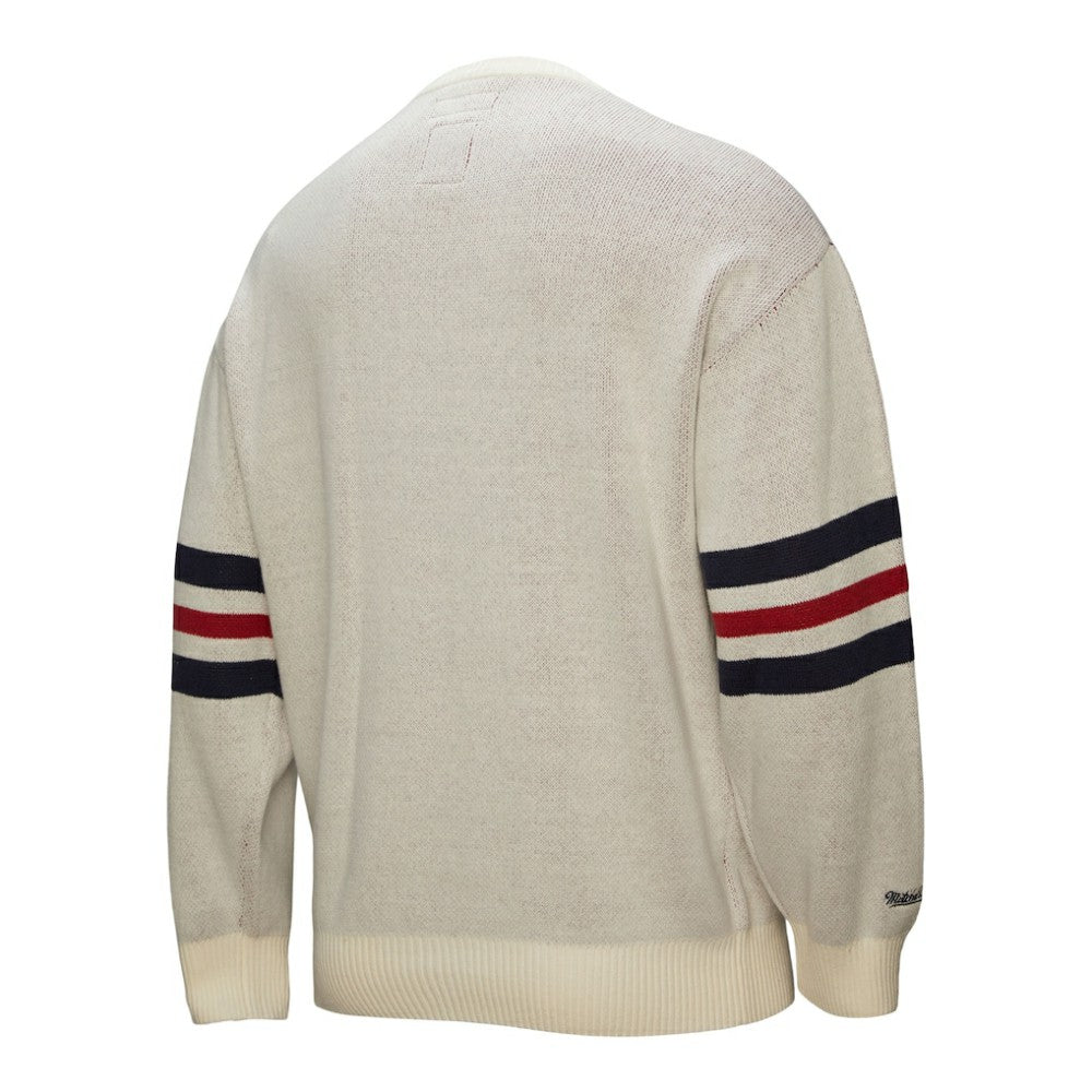 Boston Red Sox Mitchell & Ness Retro Pullover Sweater - Cream Pullover