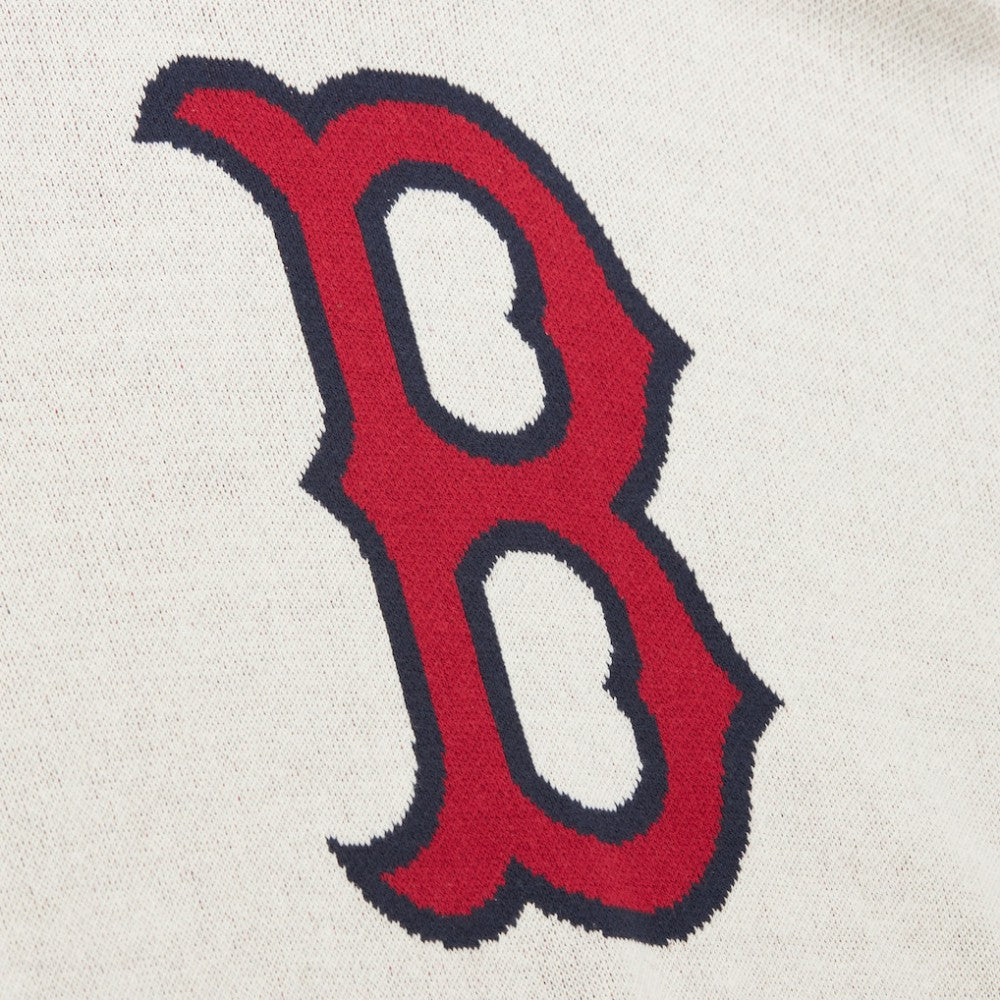 Boston Red Sox Mitchell & Ness Retro Pullover Sweater - Cream Pullover