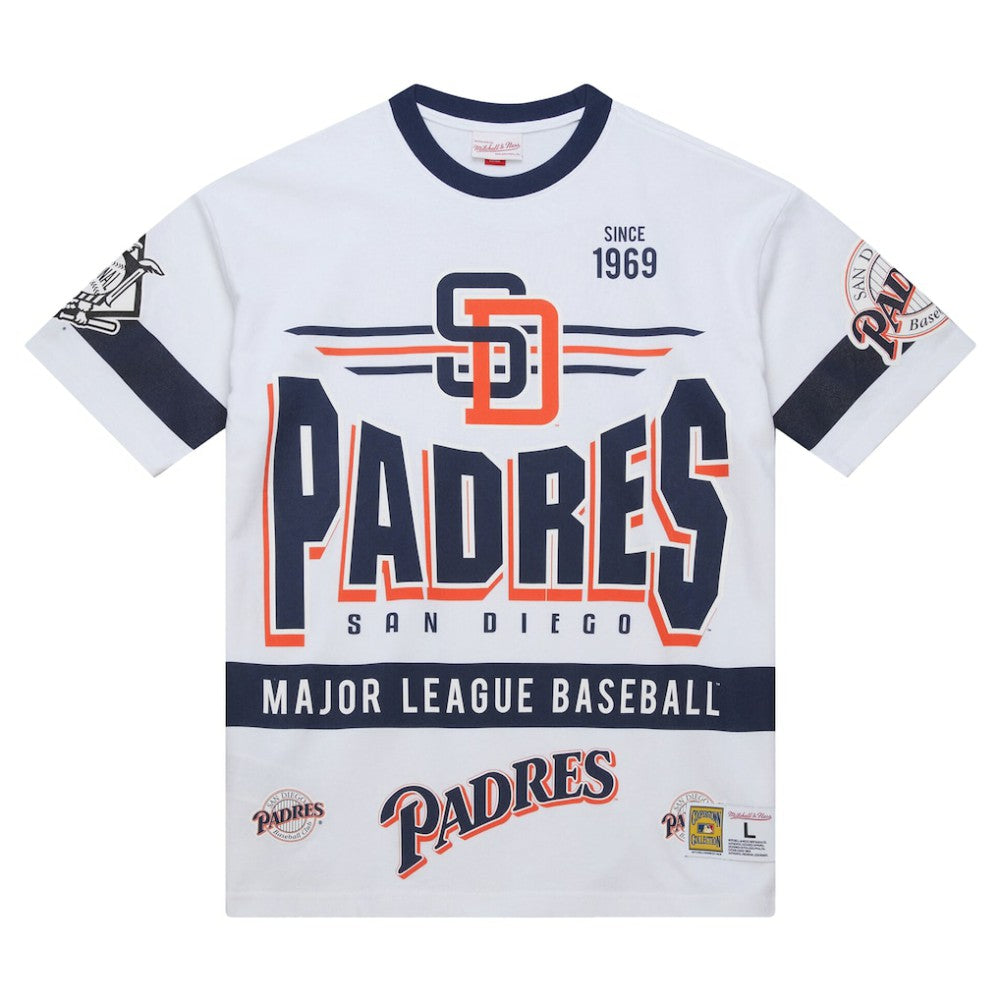 San Diego Padres Mitchell & Ness Cooperstown Collection Team Origins Premium T-Shirt - White T-shirts