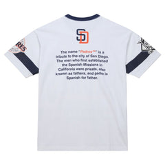 San Diego Padres Mitchell & Ness Cooperstown Collection Team Origins Premium T-Shirt - White T-shirts