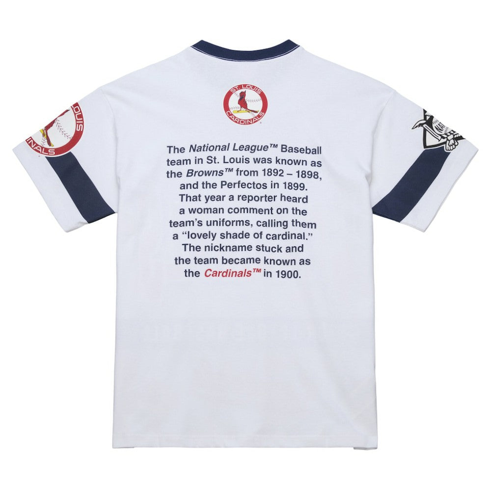 St. Louis Cardinals Mitchell & Ness Cooperstown Collection Team Origins Premium T-Shirt - White T-shirts