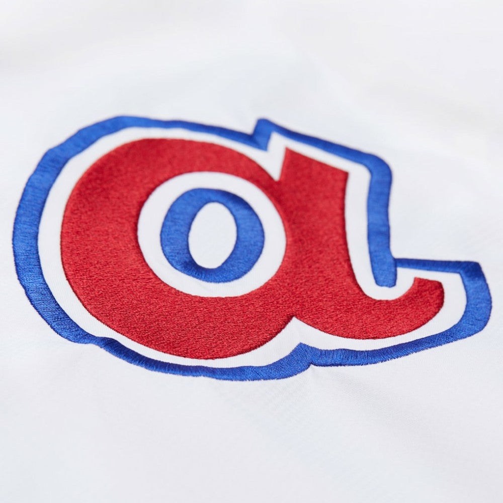 Atlanta Braves Mitchell & Ness Vintage Full-Snap Hooded Coaches Jacket - White Jackets
