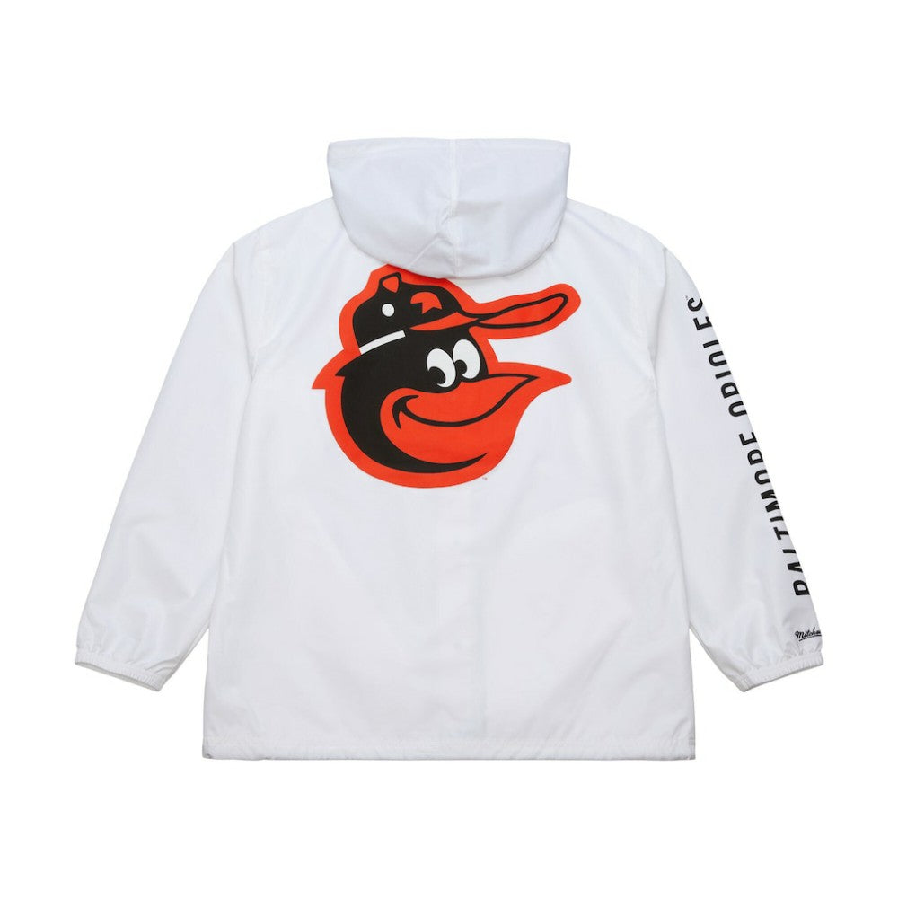 Baltimore Orioles Mitchell & Ness Vintage Full-Snap Hooded Coaches Jacket - White Jackets