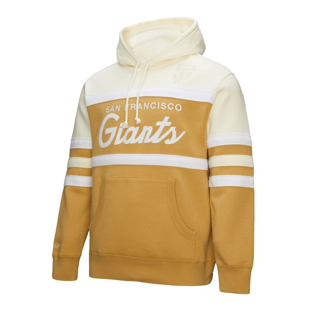 San Francisco Giants Mitchell & Ness Head Coach Pullover Hoodie - Tan/Cream Hoodies