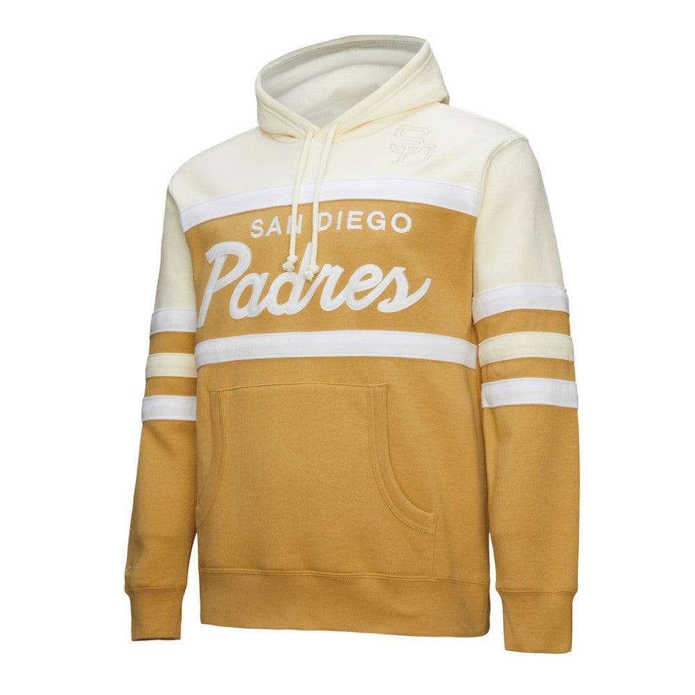 San Diego Padres Mitchell & Ness Head Coach Pullover Hoodie - Tan/Cream Hoodies