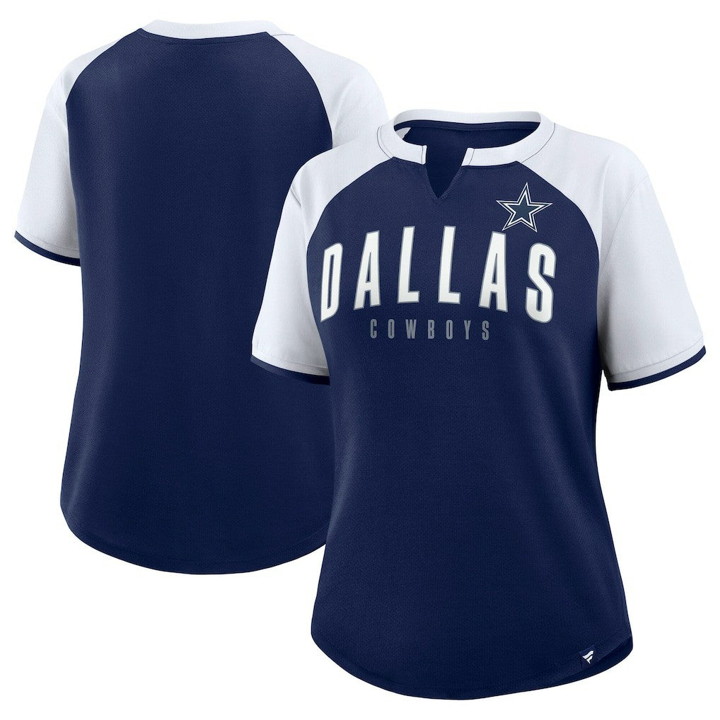 Dallas Cowboys Women's Height Advantage T-Shirt Navy/White