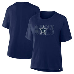Dallas Cowboys Women's Line Em Up T-Shirt Navy