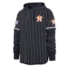 Houston Astros '47 Pinstripe Double Header Pullover Hoodie - Navy Hoodies