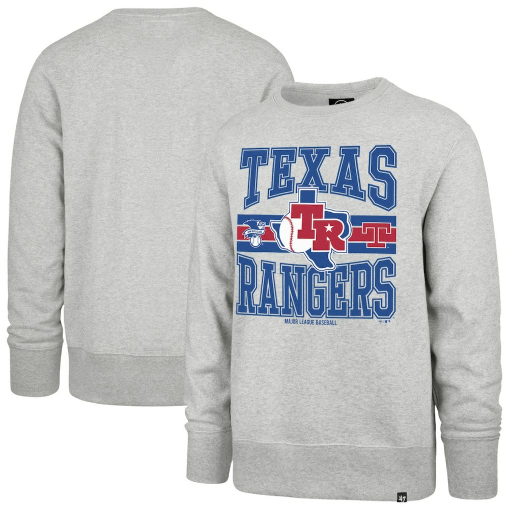 Texas Rangers '47 Letters Headline Pullover Sweatshirt - Gray Pullover