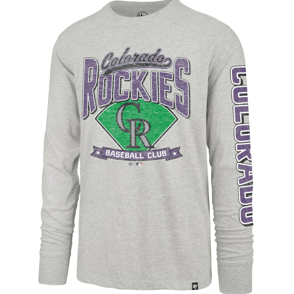 Colorado Rockies '47 Fair Ball Franklin Long Sleeve T-Shirt - Gray T-shirts