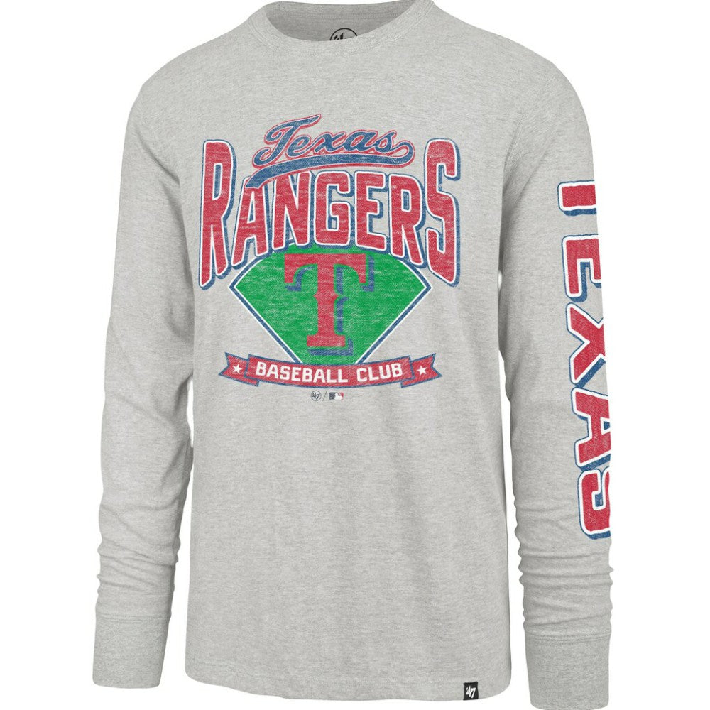 Texas Rangers '47 Fair Ball Franklin Long Sleeve T-Shirt - Gray T-shirts