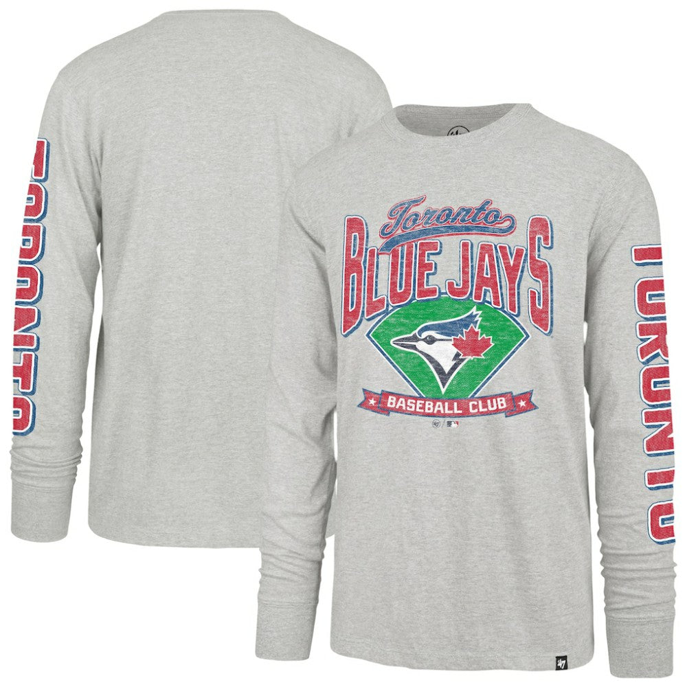 Toronto Blue Jays '47 Fair Ball Franklin Long Sleeve T-Shirt - Gray T-shirts