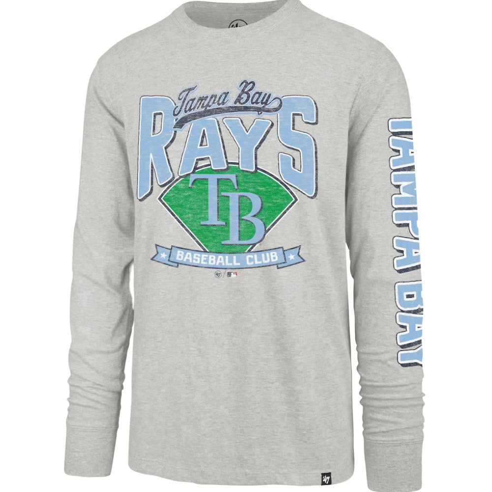 Tampa Bay Rays '47 Fair Ball Franklin Long Sleeve T-Shirt - Gray T-shirts