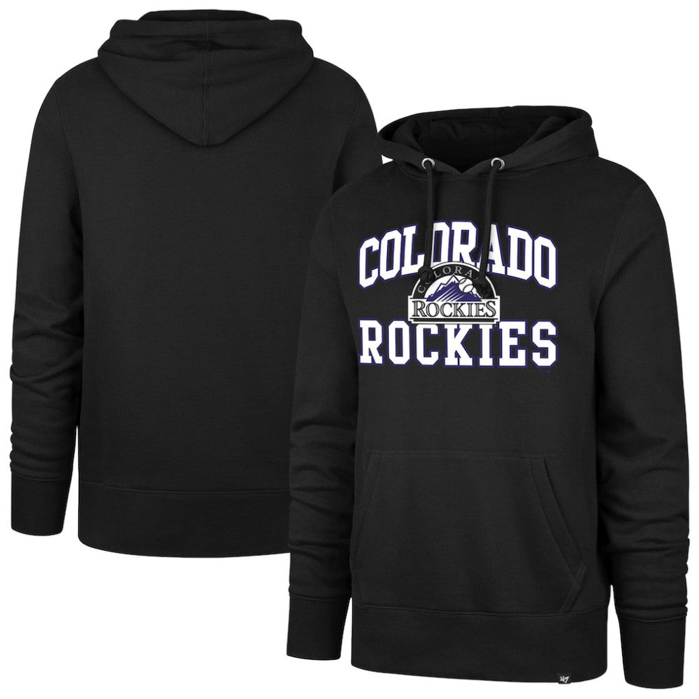 Colorado Rockies '47  Velocity Headline Pullover Hoodie - Black Hoodies