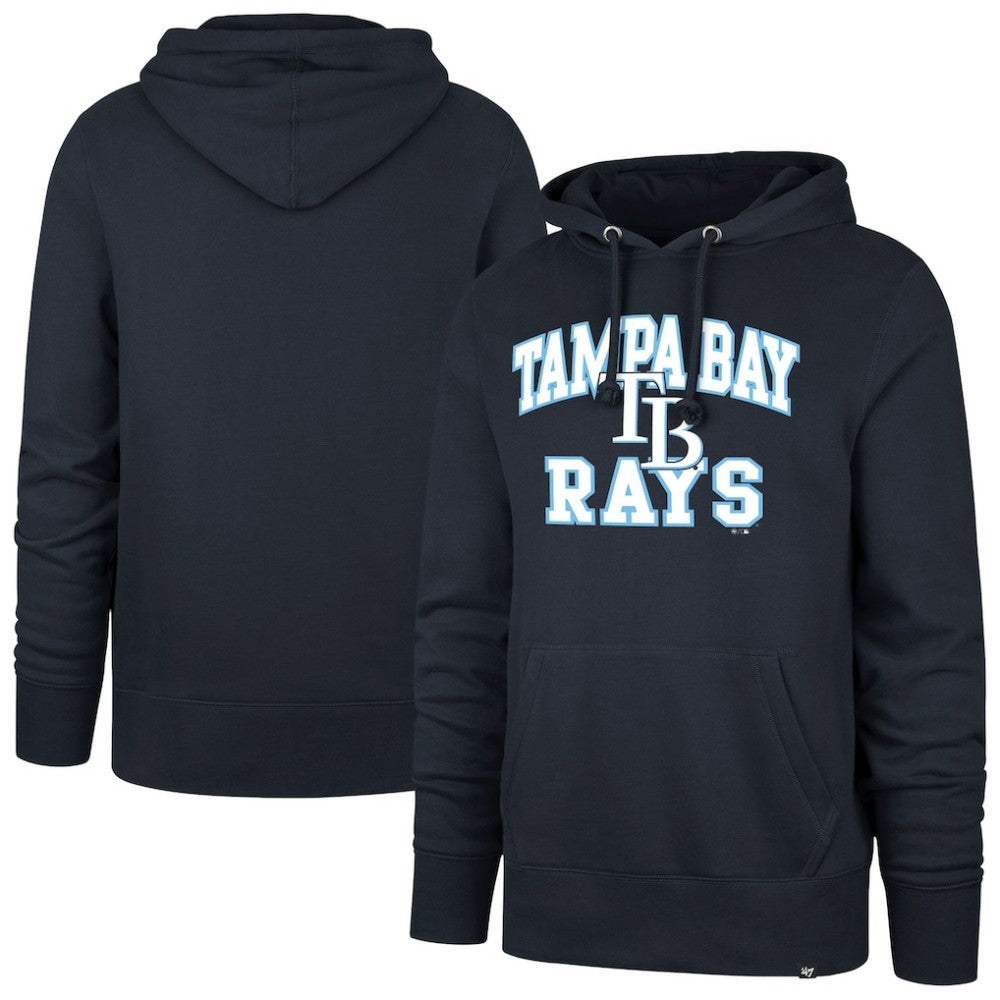 Tampa Bay Rays '47  Velocity Headline Pullover Hoodie - Navy Hoodies