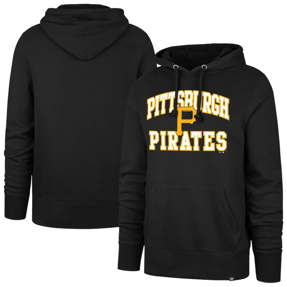 Pittsburgh Pirates '47  Velocity Headline Pullover Hoodie - Black Hoodies