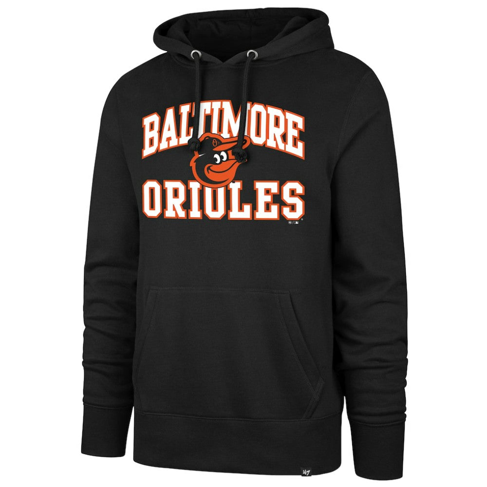Baltimore Orioles '47  Velocity Headline Pullover Hoodie - Black Hoodies