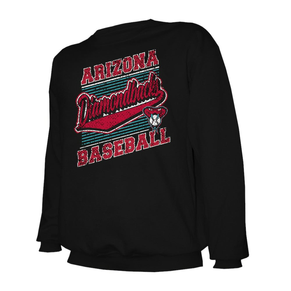 Arizona Diamondbacks Stitches Lightweight Crew Sweatshirt - Black Sweatshirts