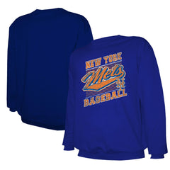 New York Mets Stitches Lightweight Crew Sweatshirt - Royal Sweatshirts