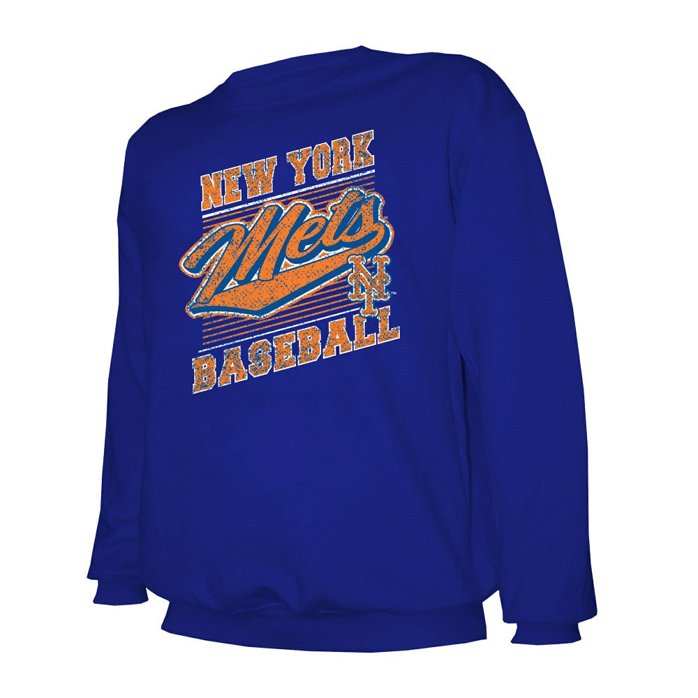 New York Mets Stitches Lightweight Crew Sweatshirt - Royal Sweatshirts