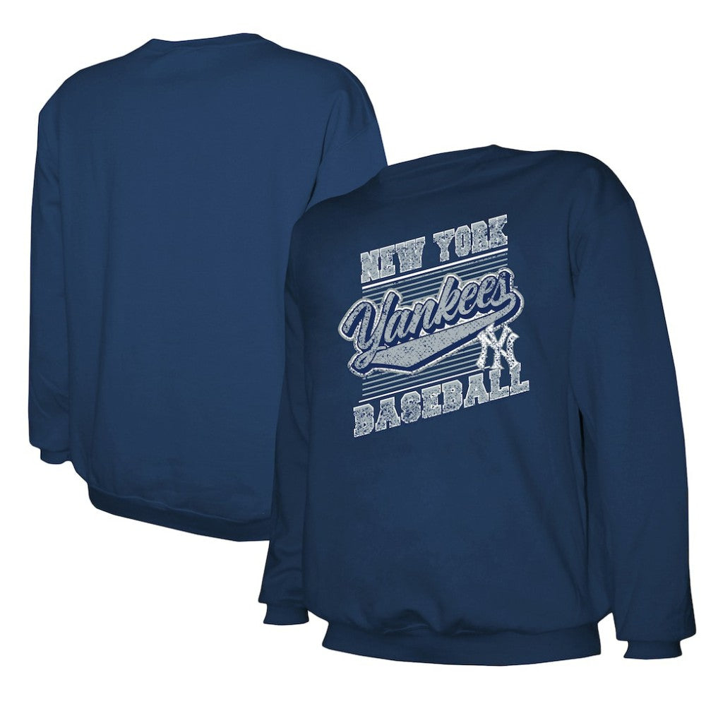 New York Yankees Stitches Lightweight Crew Sweatshirt - Navy Sweatshirts