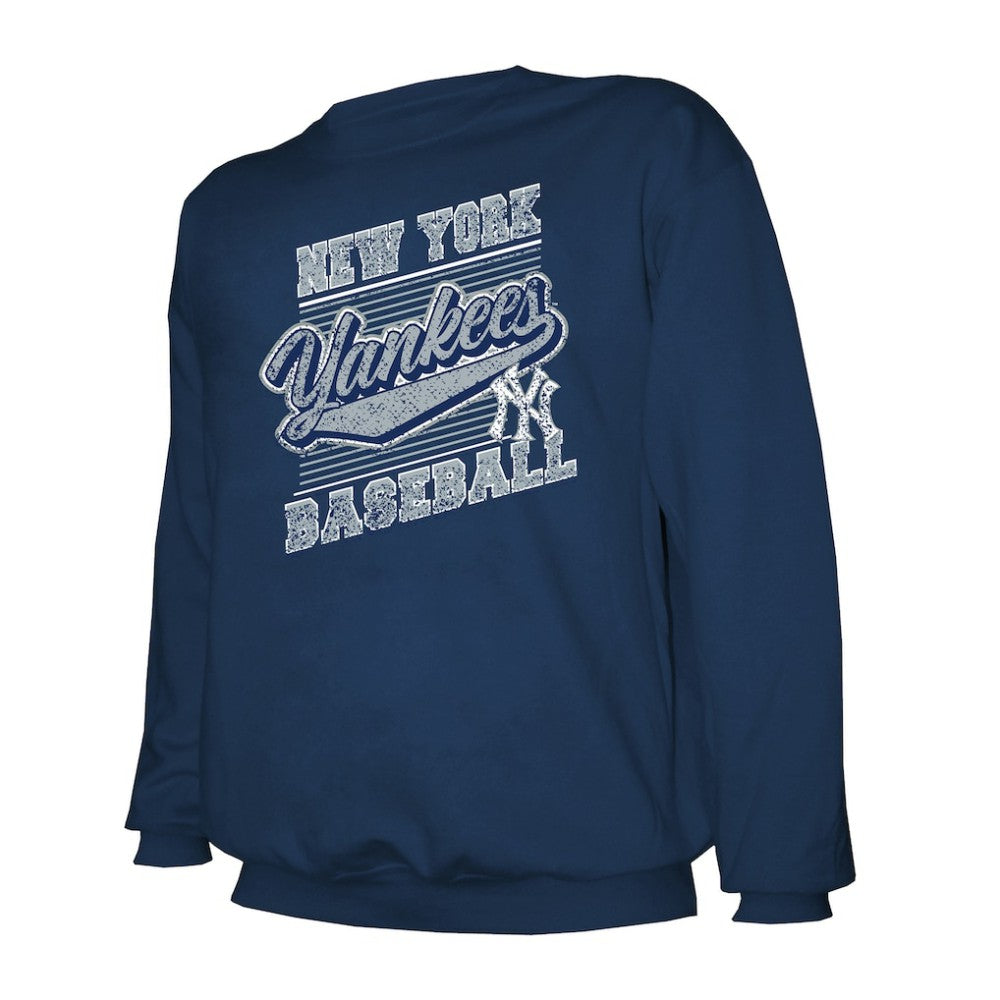 New York Yankees Stitches Lightweight Crew Sweatshirt - Navy Sweatshirts