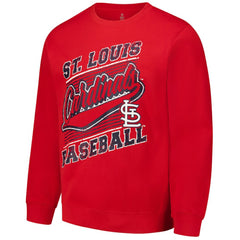 St. Louis Cardinals Stitches Lightweight Crew Sweatshirt - Red Sweatshirts
