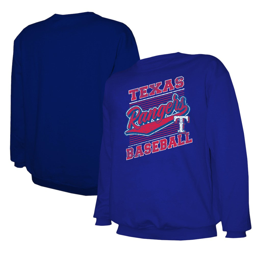 Texas Rangers Stitches Lightweight Crew Sweatshirt - Royal Sweatshirts