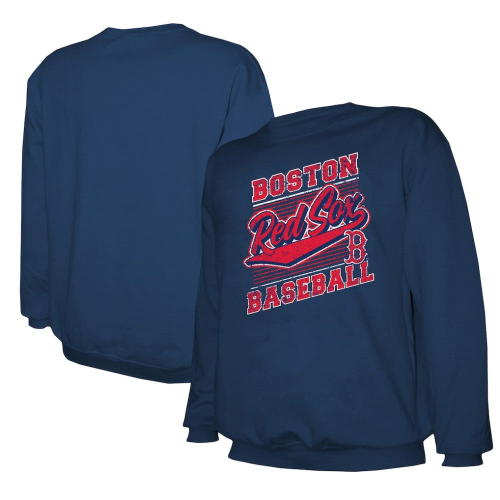 Boston Red Sox Stitches Lightweight Crew Sweatshirt - Navy Sweatshirts