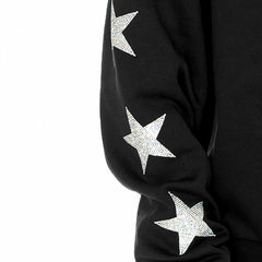 Tampa Bay Buccaneers Gameday Couture Women's Rhinestone Star Sleeve Settle the Score Oversized Tri-Blend Pullover Black