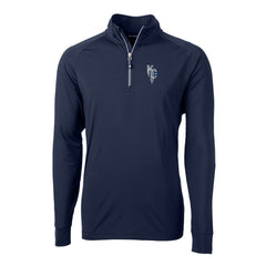 Kansas City Royals Cutter & Buck Adapt Eco Knit Stretch Recycled Quarter-Zip Pullover Top - Navy Pullover