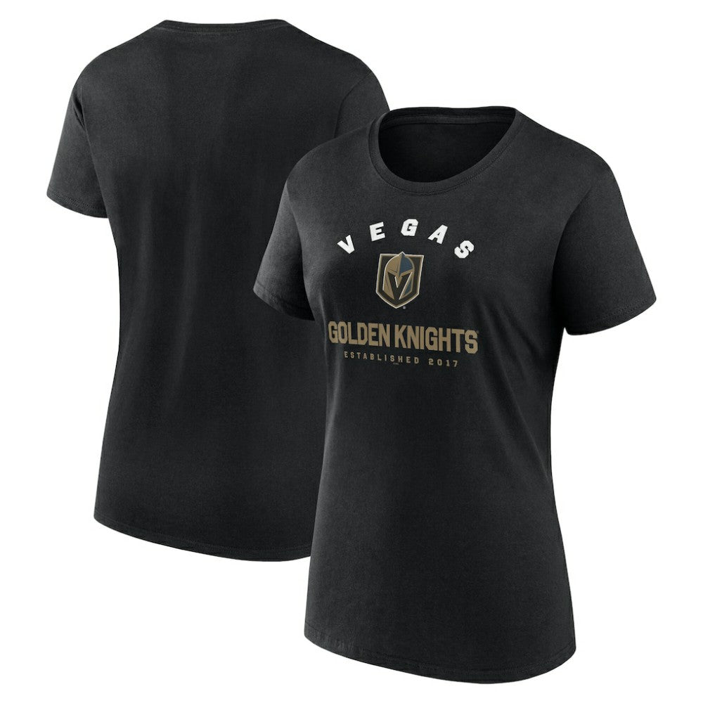 NHL Vegas Golden Knights Logo Athletic Women's Unrivaled T-Shirt - Black