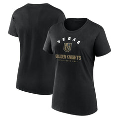 NHL Vegas Golden Knights Logo Athletic Women's Unrivaled T-Shirt - Black
