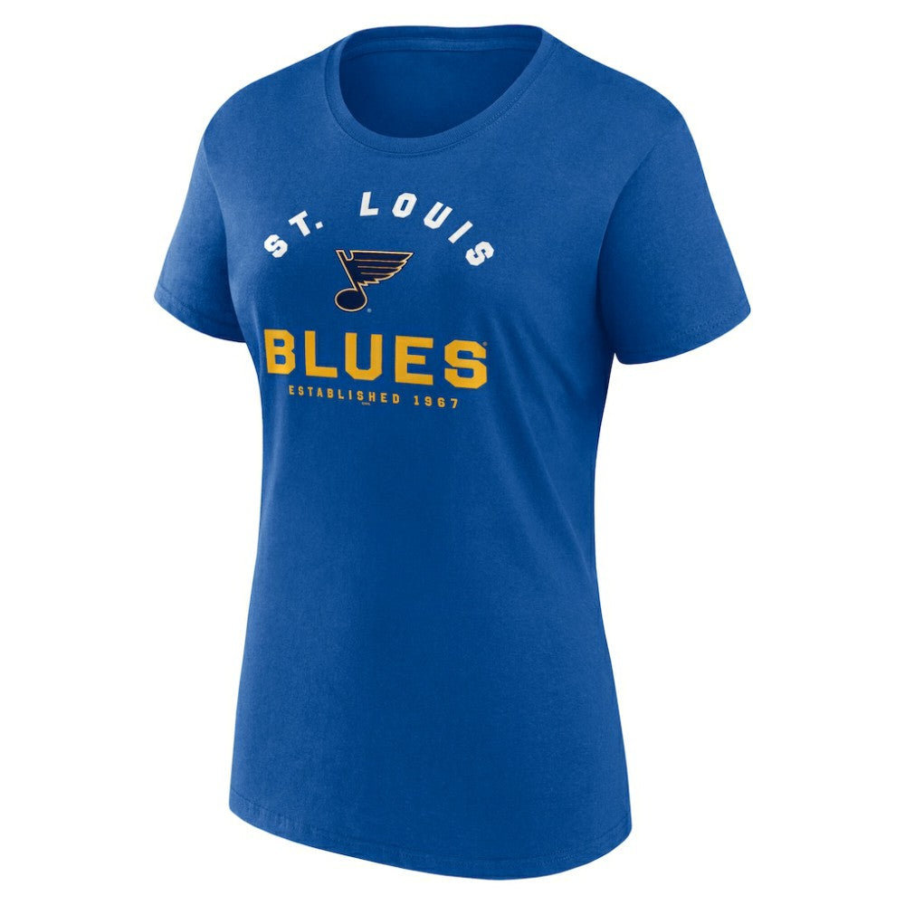 NHL St. Louis Blues Logo Athletic Women's Unrivaled T-Shirt - Blue