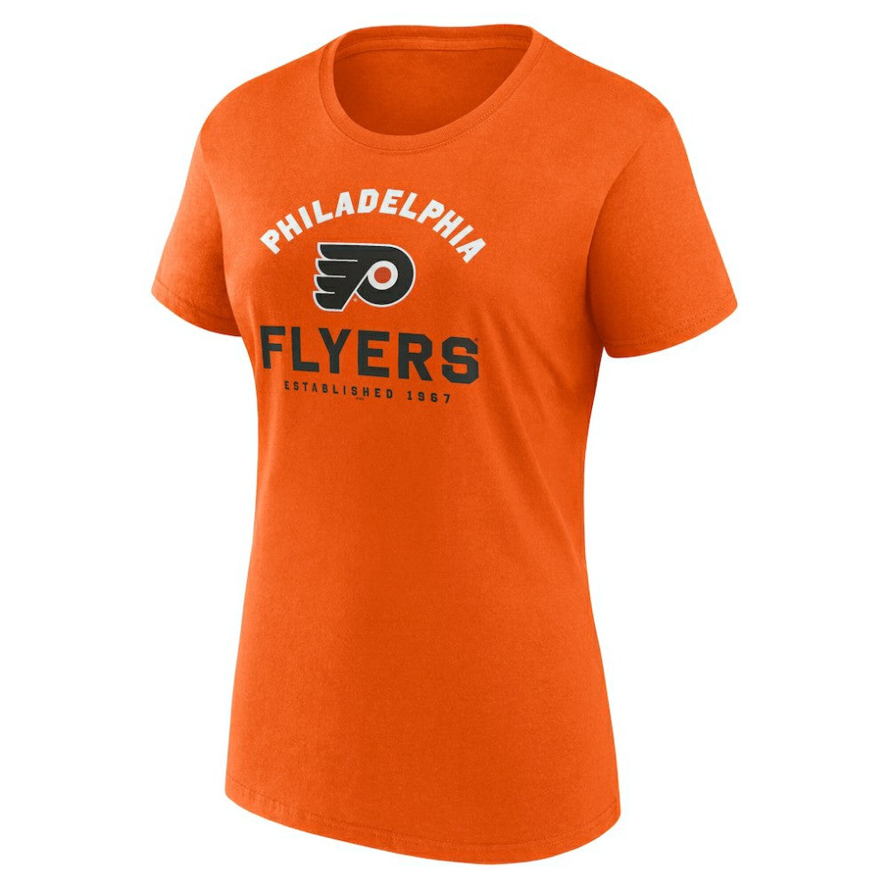 NHL Philadelphia Flyers Logo Athletic Women's Unrivaled T-Shirt - Orange
