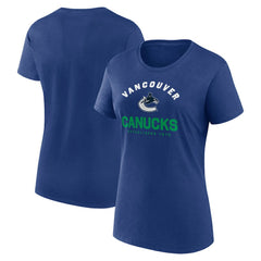 NHL Vancouver Canucks Logo Athletic Women's Unrivaled T-Shirt - Blue