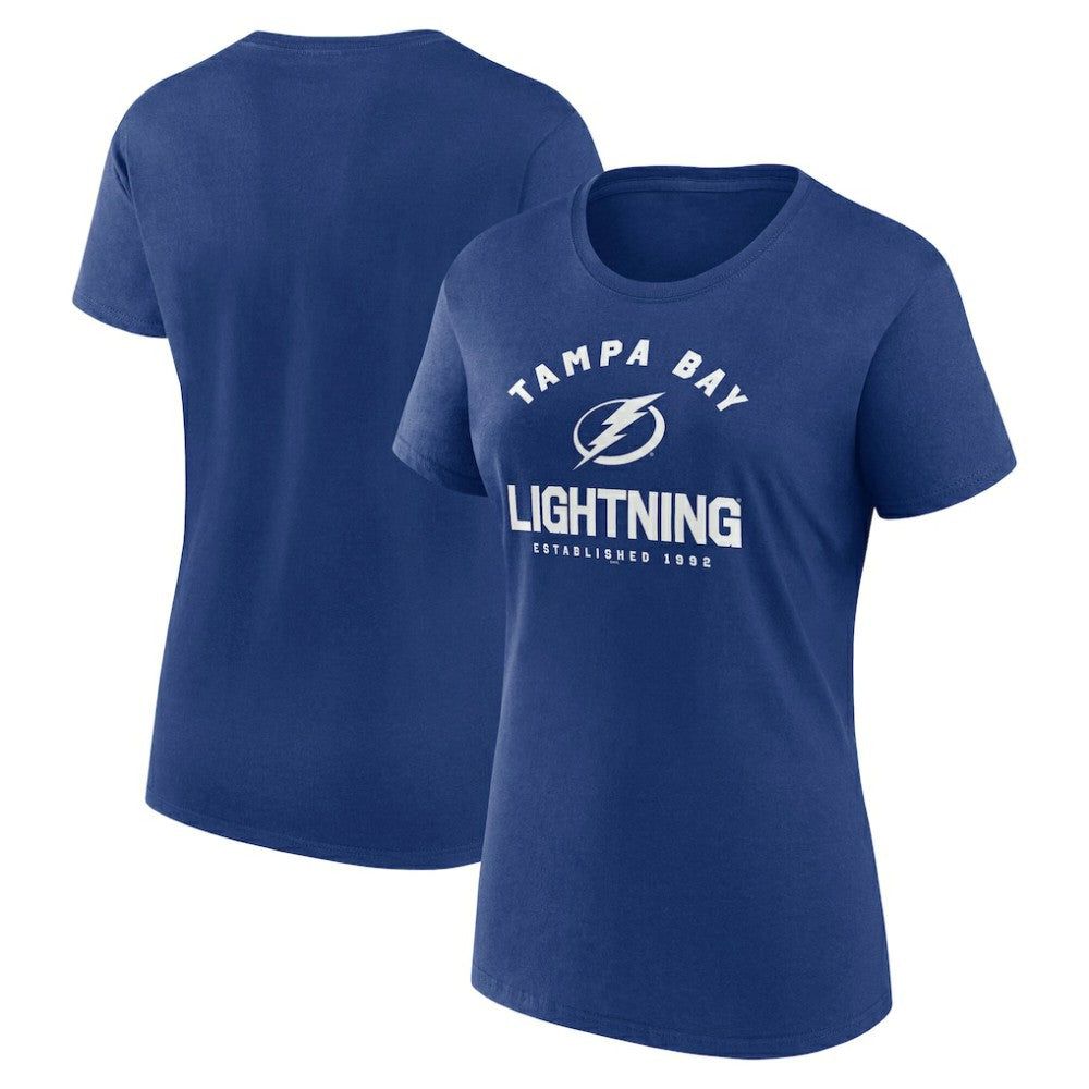 NHL Tampa Bay Lightning Logo Athletic Women's Unrivaled T-Shirt - Blue