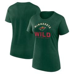 NHL Minnesota Wild Logo Athletic Women's Unrivaled T-Shirt - Green