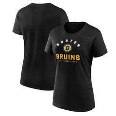 NHL Boston Bruins Logo Athletic Women's Unrivaled T-Shirt - Black